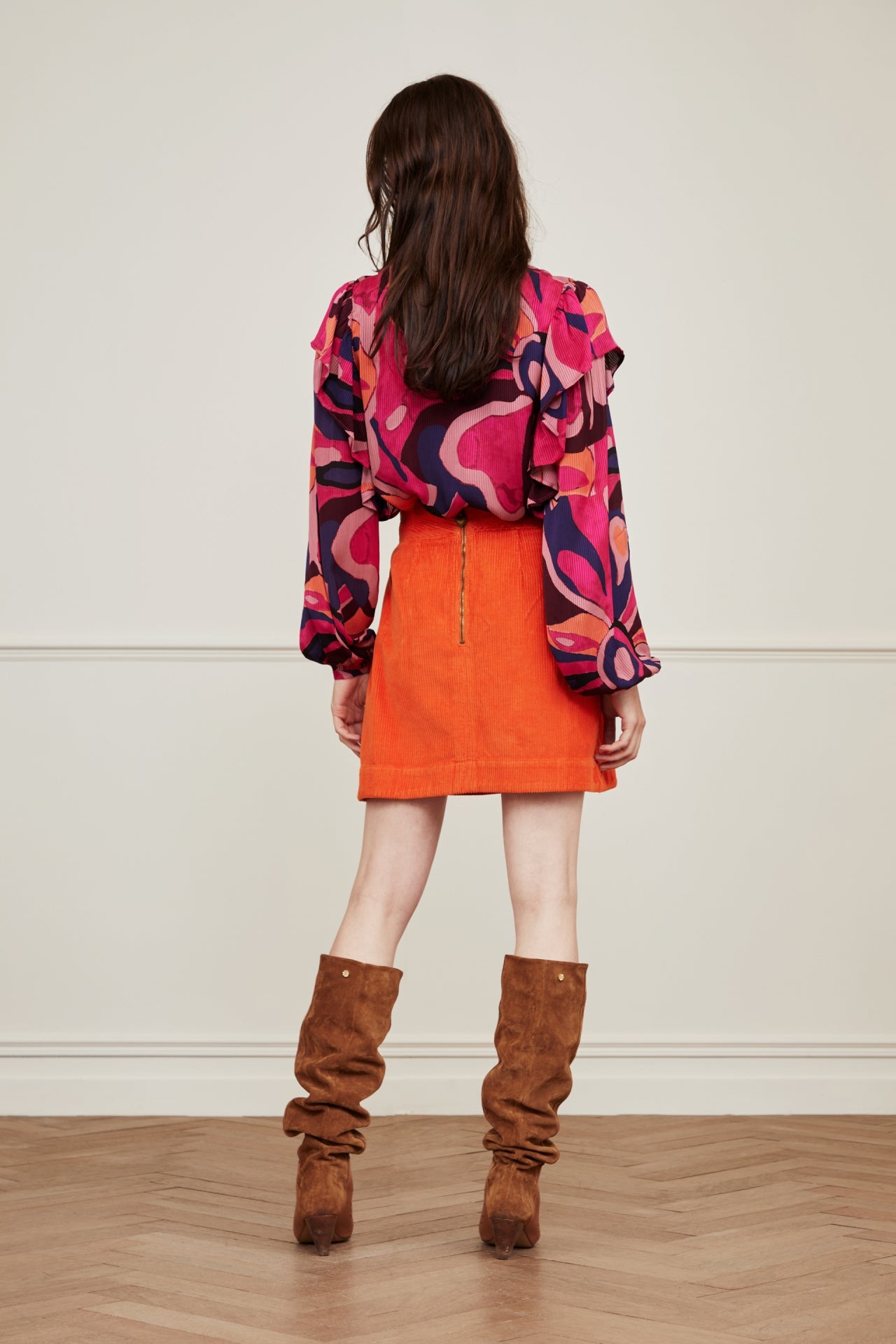 Vivian wide cord Skirt Fabienne chapot - second hand