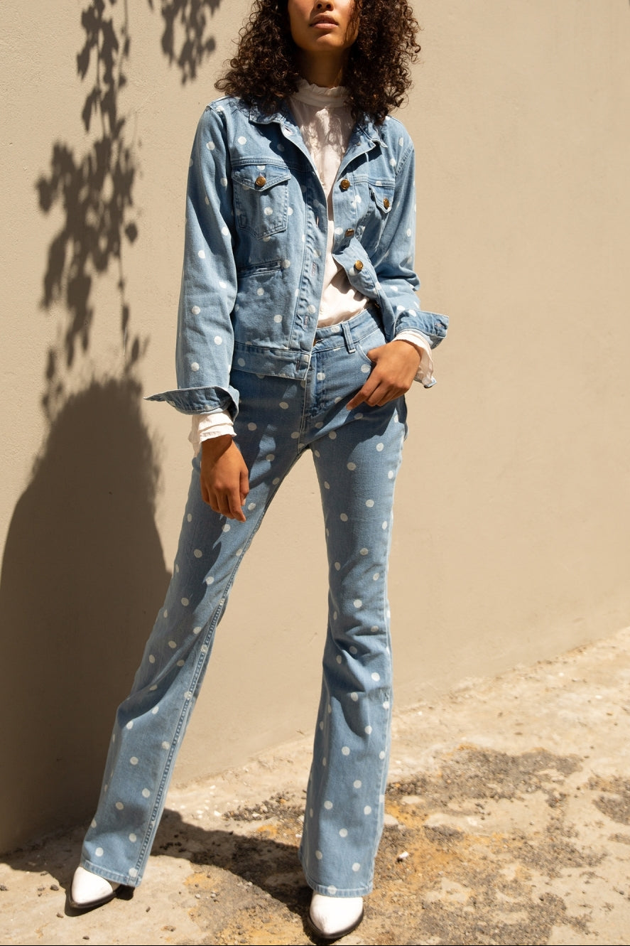 Eva Denim Flare Trousers Fabienne chapot - second hand