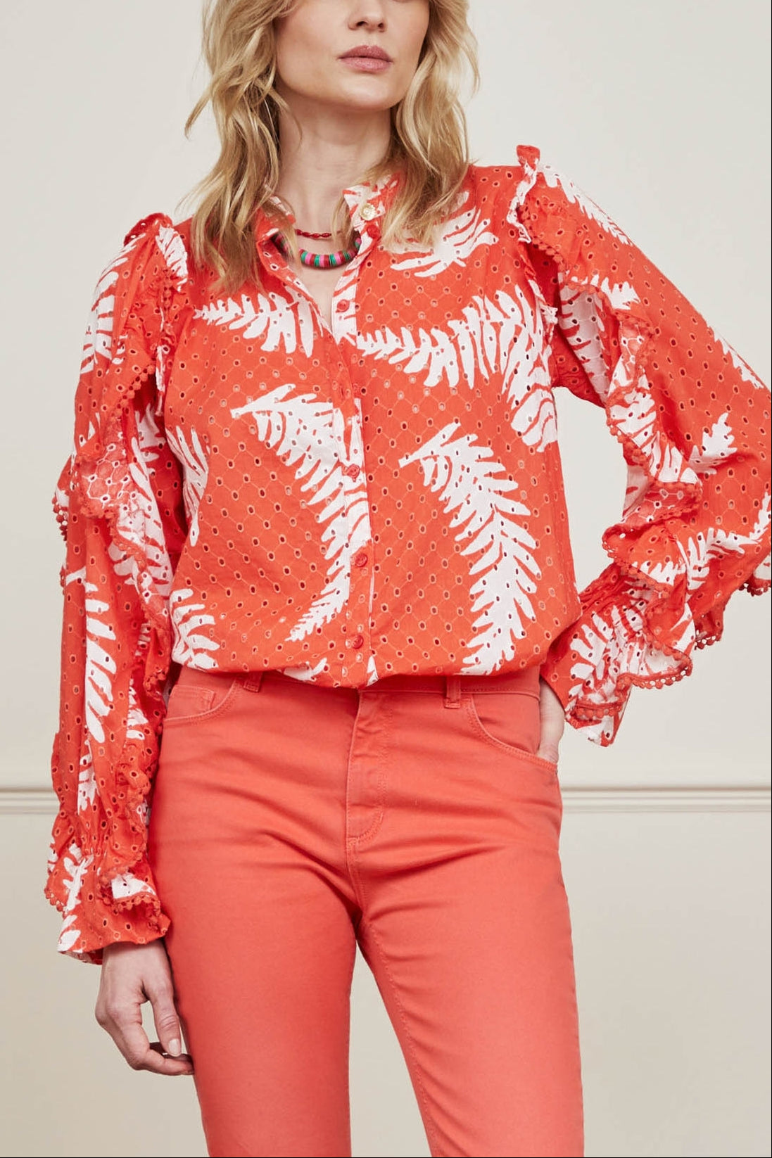 Josie Broderie Blouse Fabienne chapot - second hand