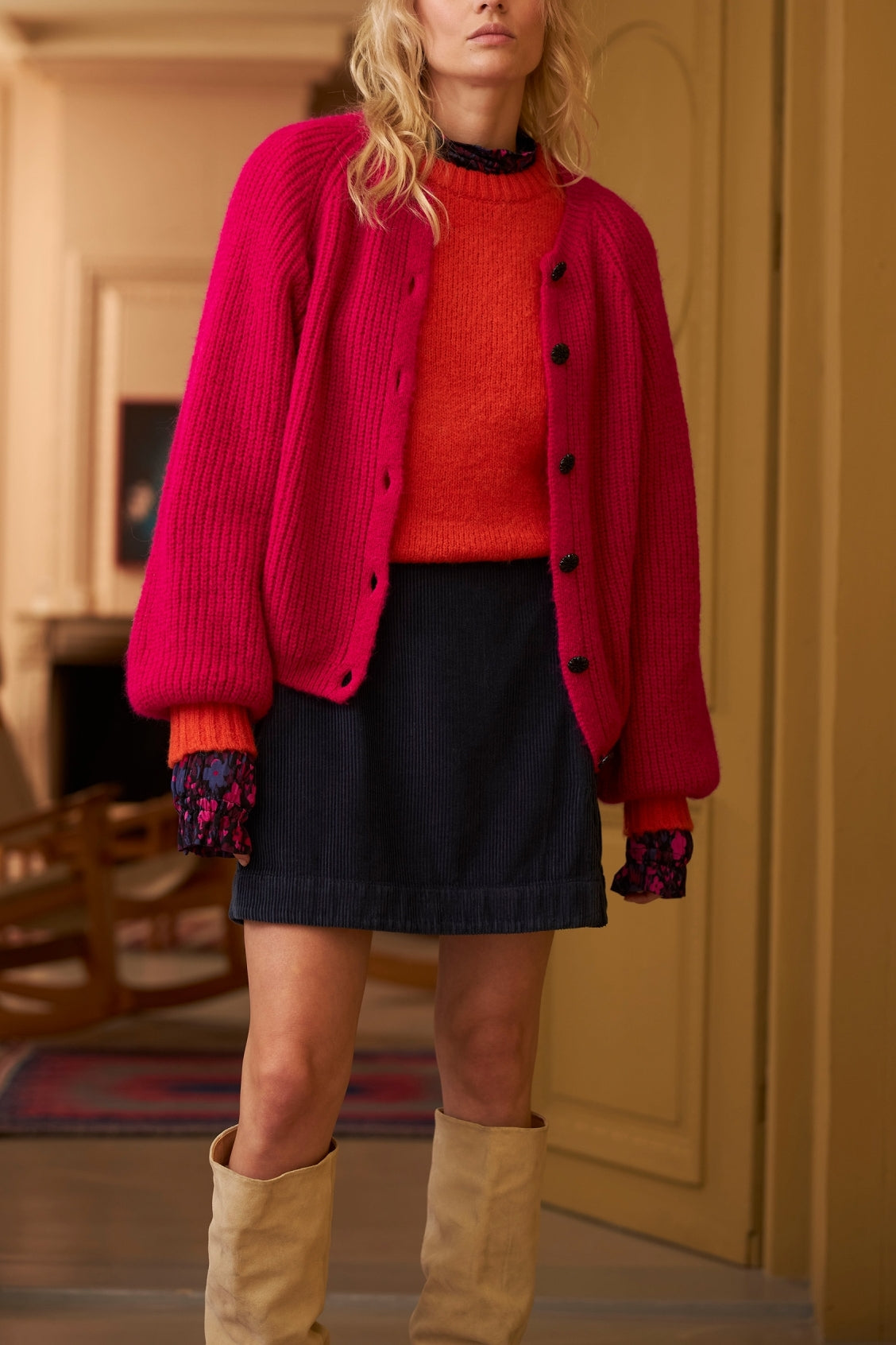 Vivian wide cord Skirt Fabienne chapot - second hand