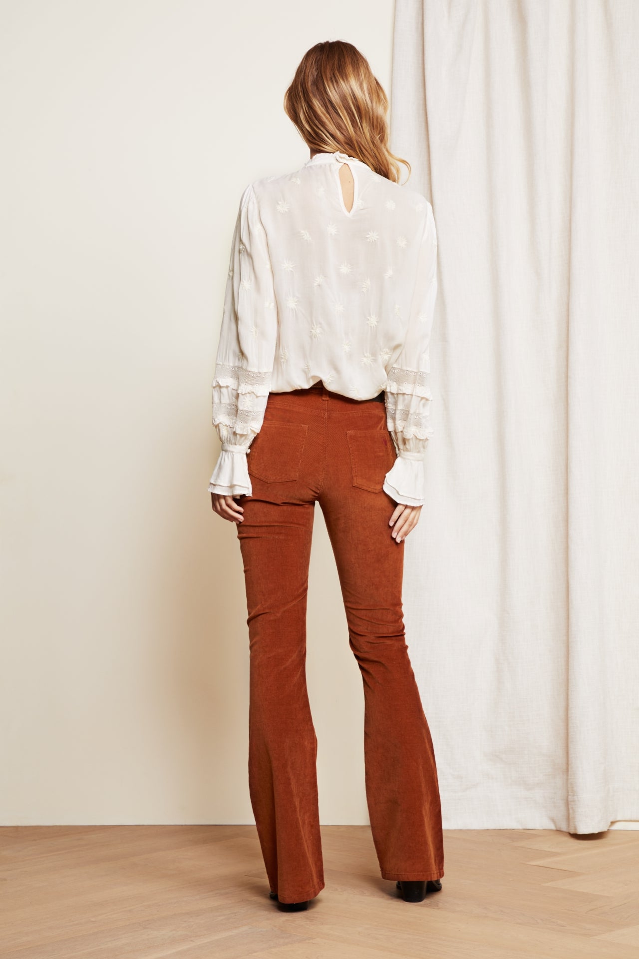 Eva Corduroy Flare Trousers Fabienne chapot - second hand