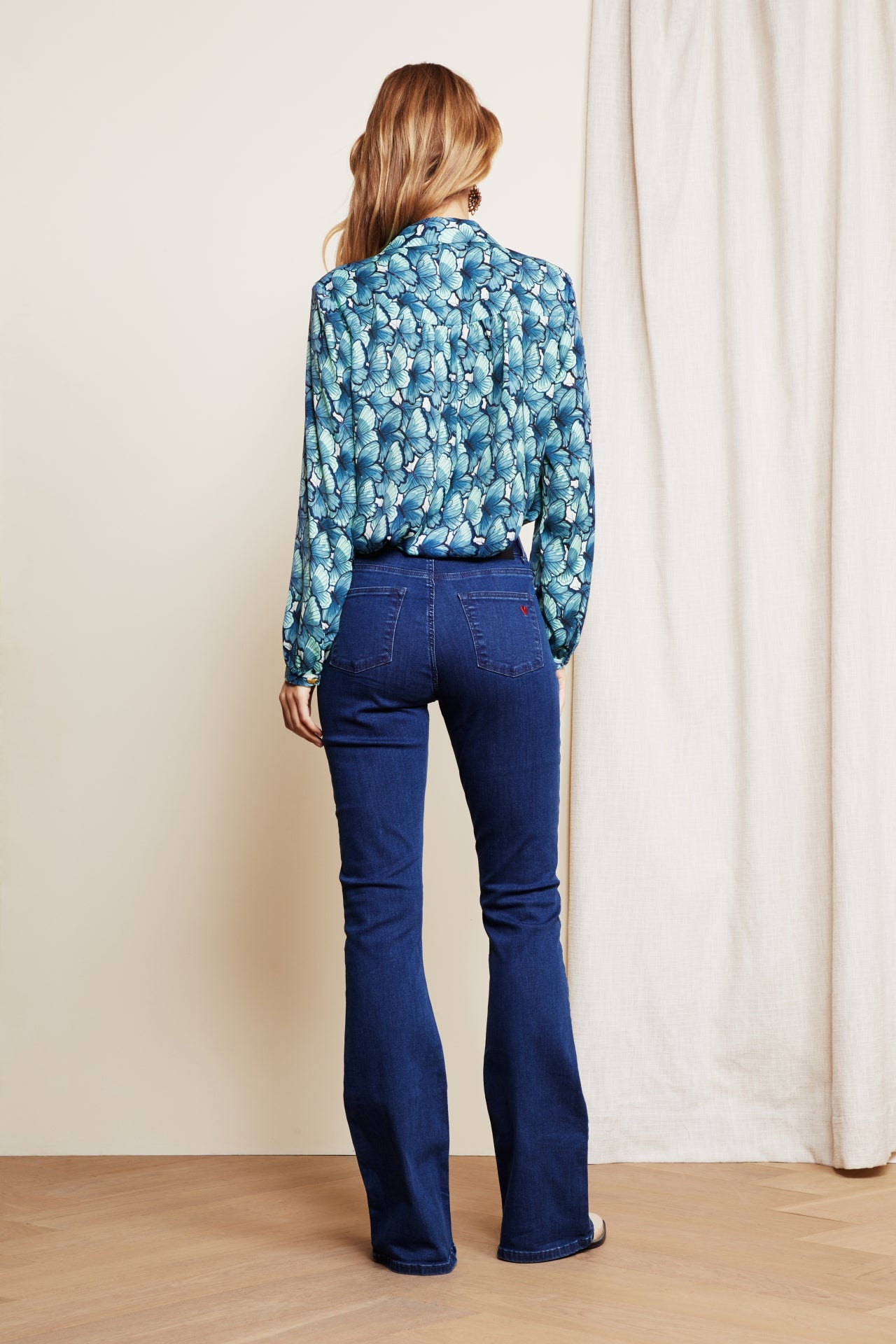 Eva Denim Solid Flare Trousers Fabienne chapot - second hand