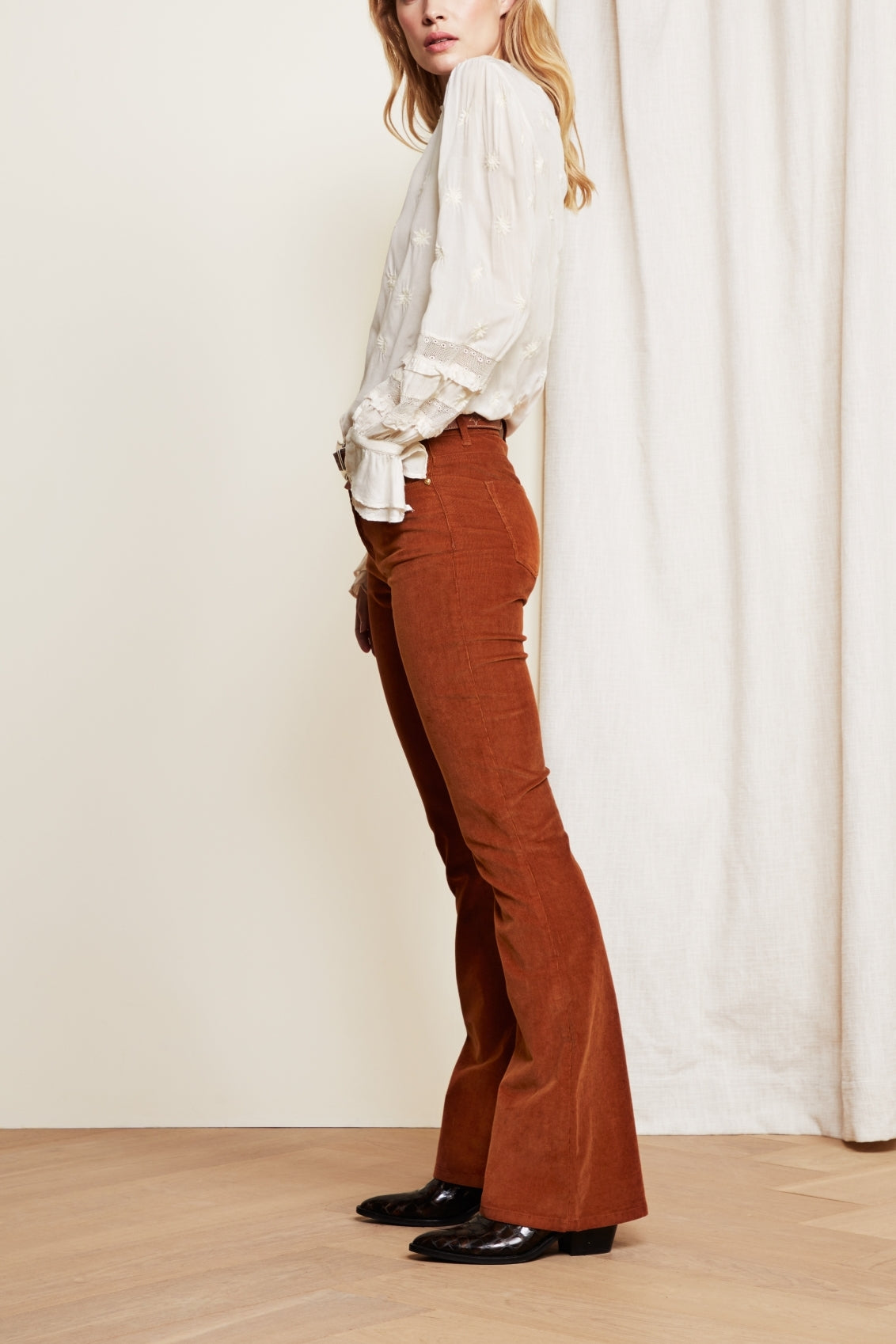 Eva Corduroy Flare Trousers Fabienne chapot - second hand