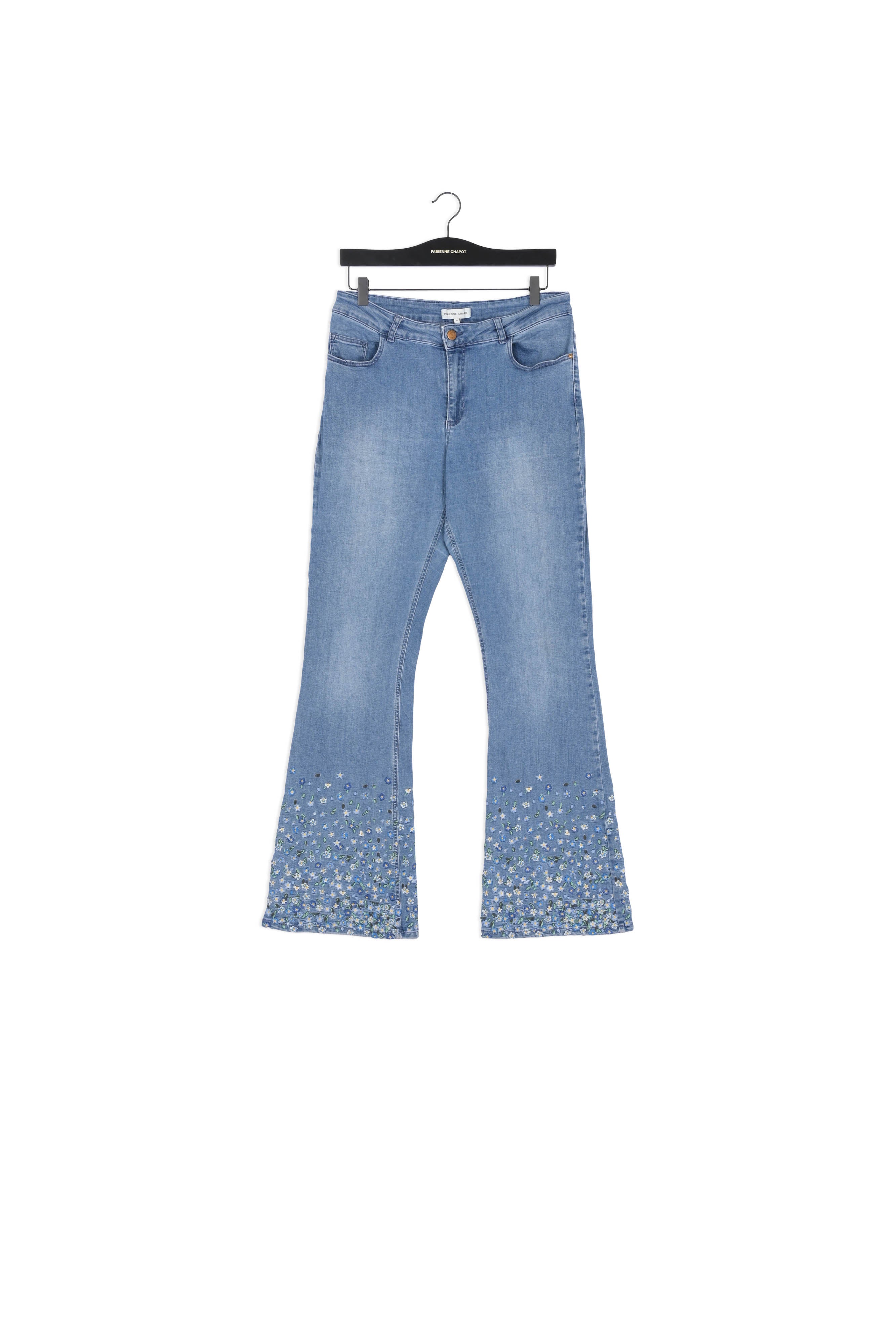 Eva Denim Emb Flare Trousers Fabienne chapot - second hand