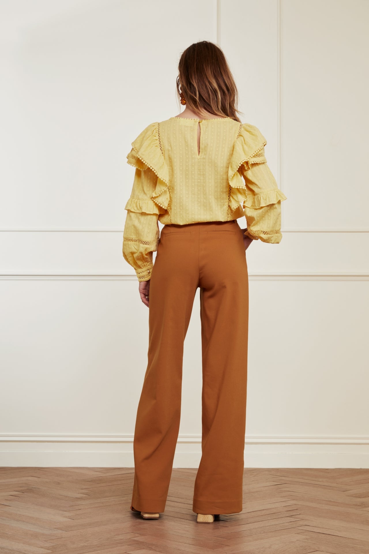 City Wide Leg Trousers Fabienne chapot - second hand
