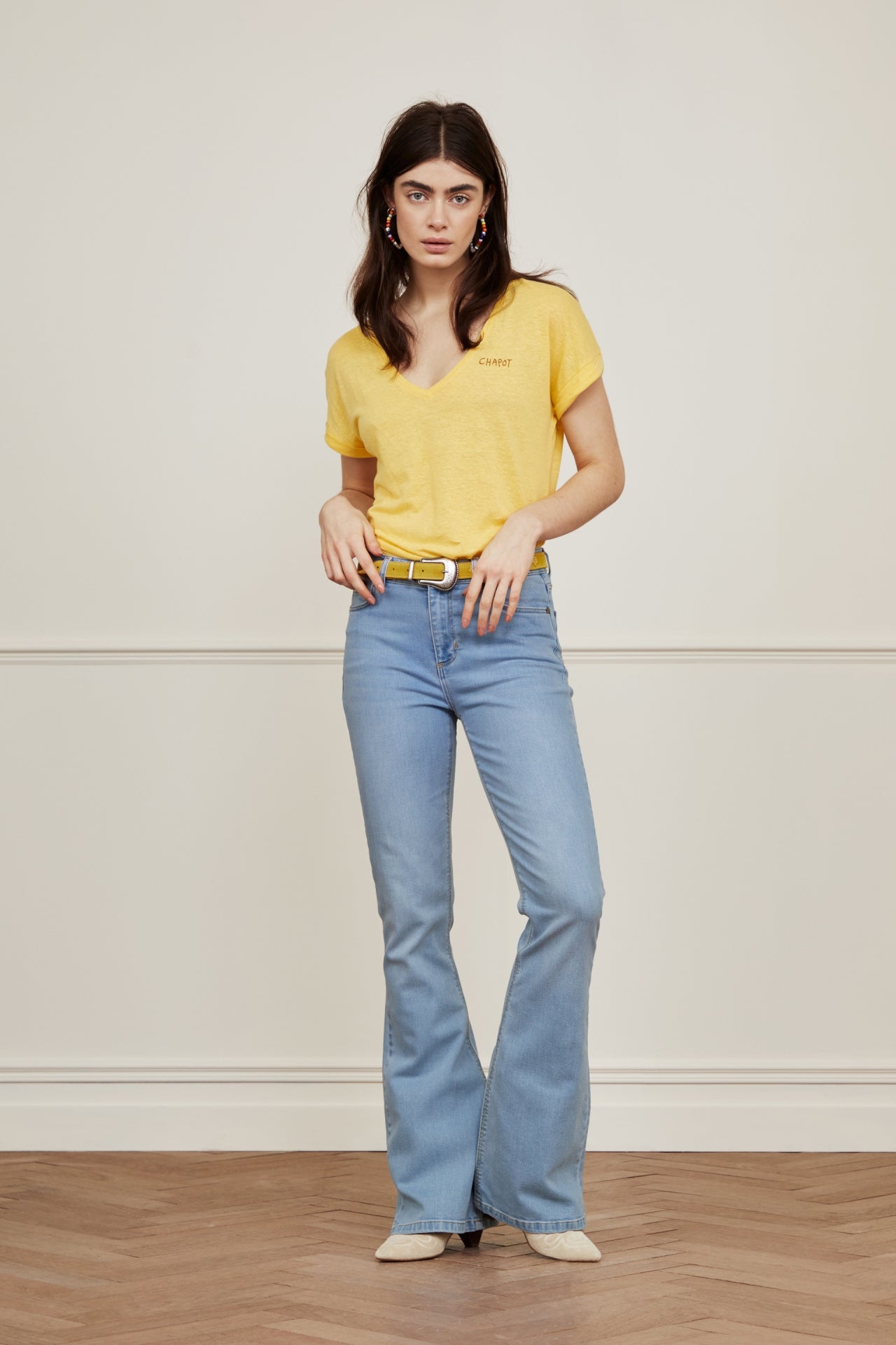 Eva Denim Flare Trousers Fabienne chapot - second hand