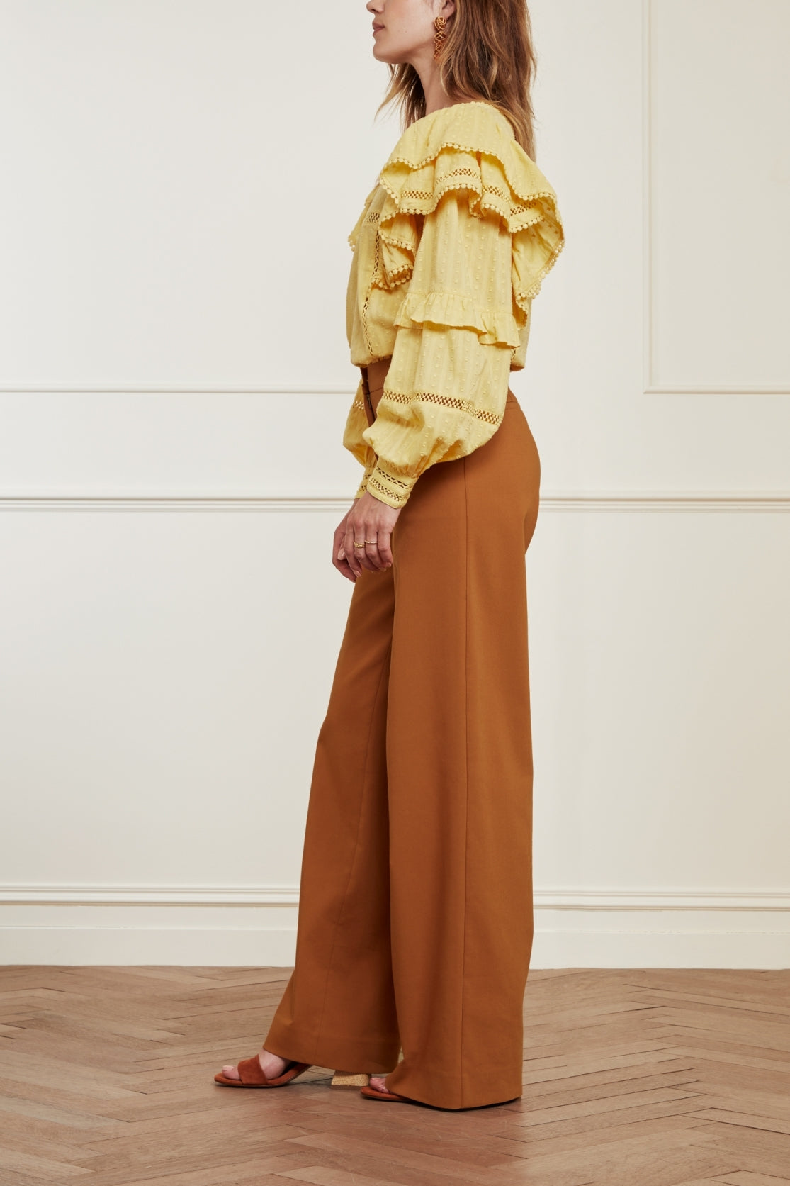 City Wide Leg Trousers Fabienne chapot - second hand