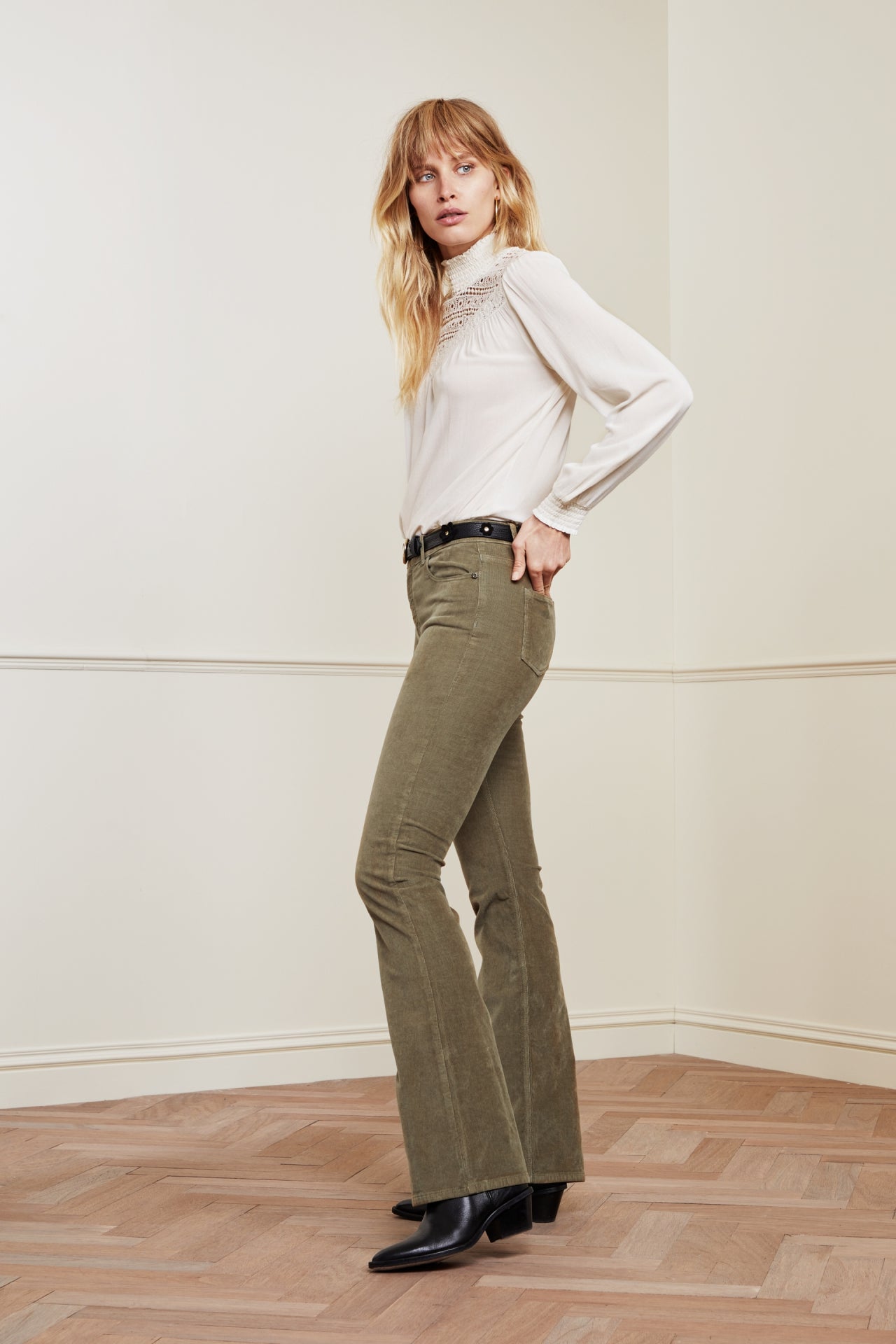 Eva Corduroy Flare Trousers Fabienne chapot - second hand