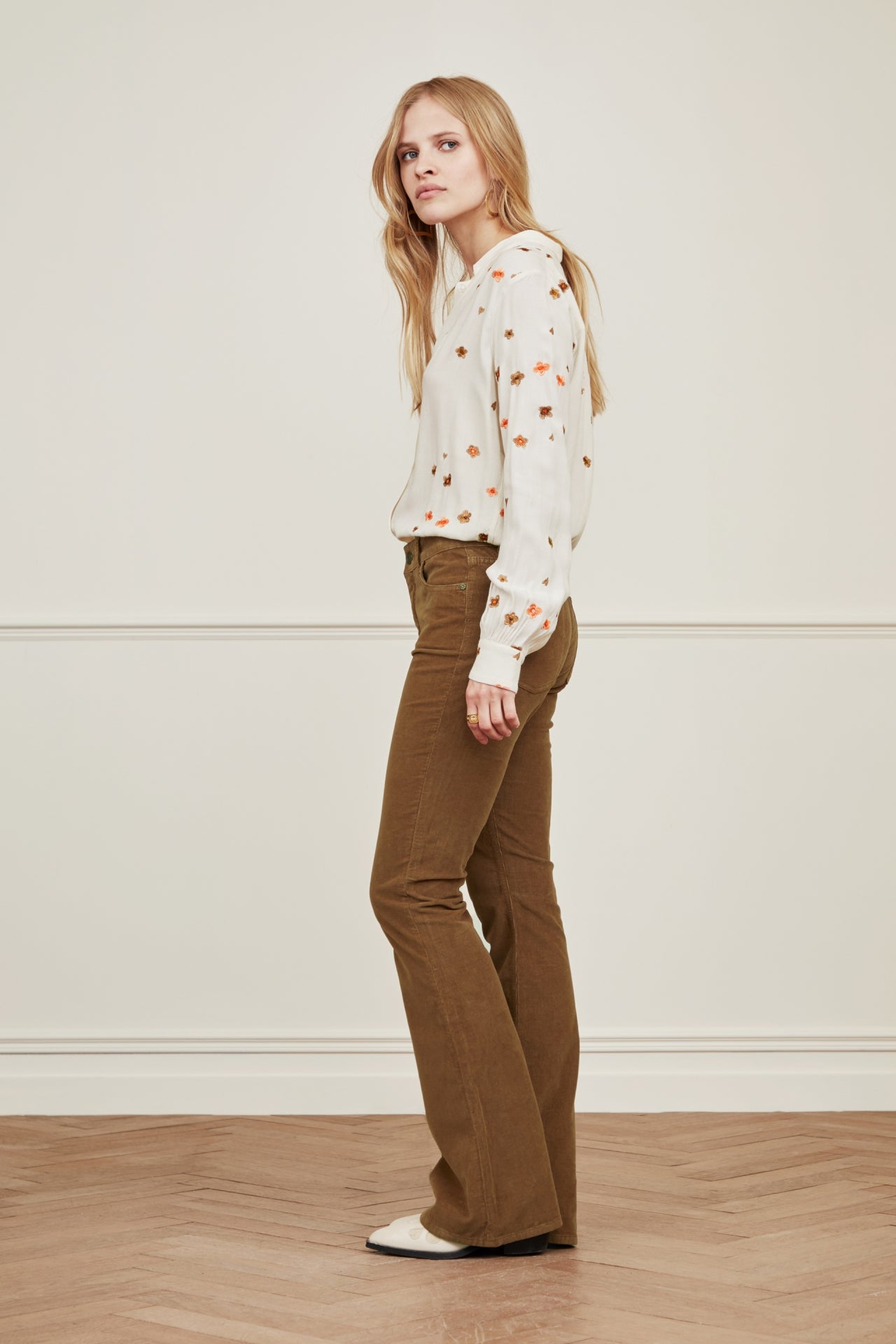 Eva Corduroy Flare Trousers Fabienne chapot - second hand