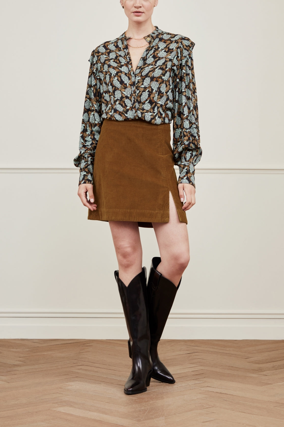 Vivian cord Skirt Fabienne chapot - second hand