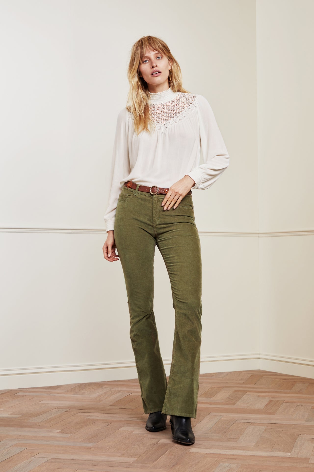 Eva Corduroy Flare Trousers Fabienne chapot - second hand