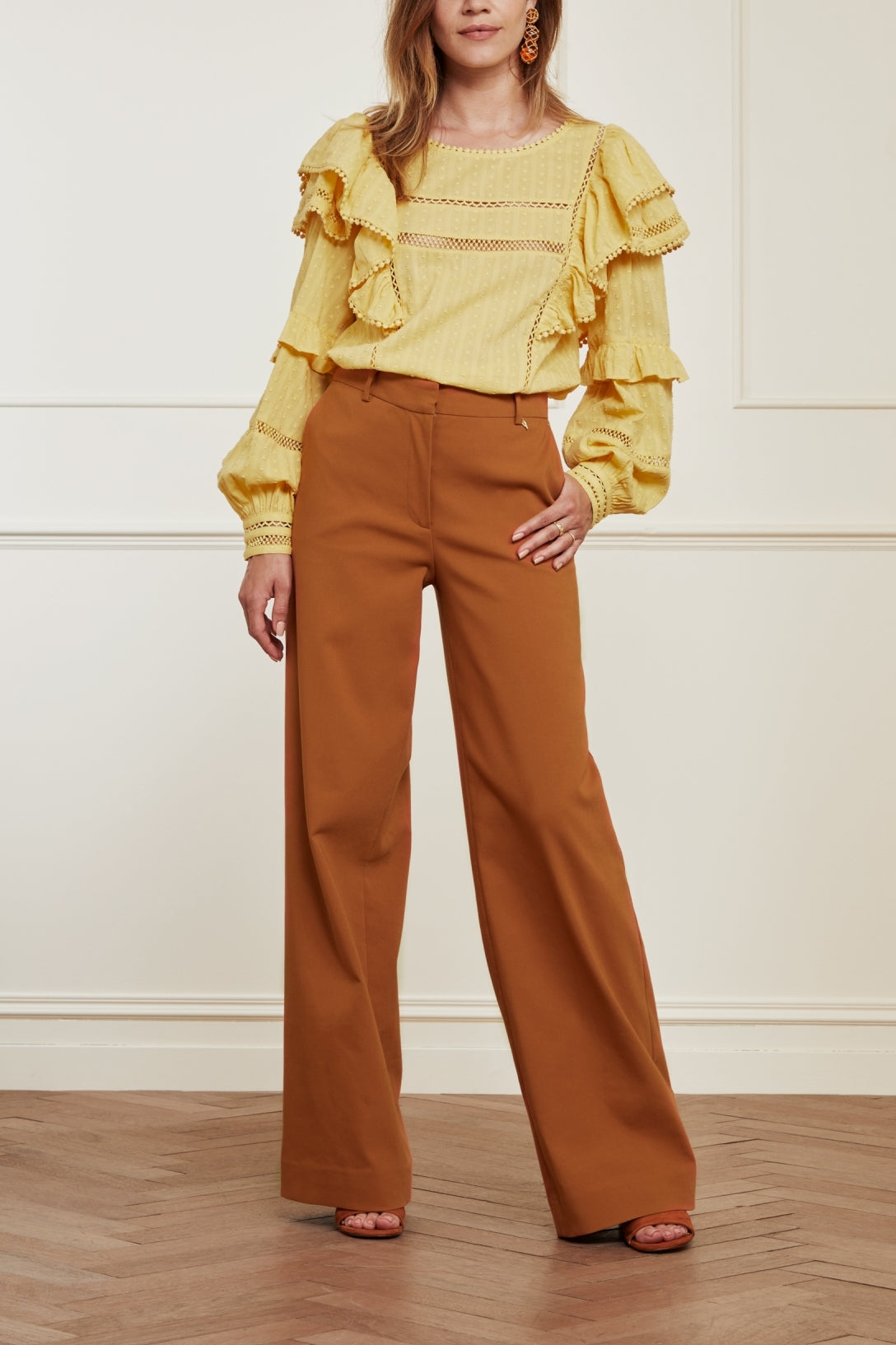 City Wide Leg Trousers Fabienne chapot - second hand